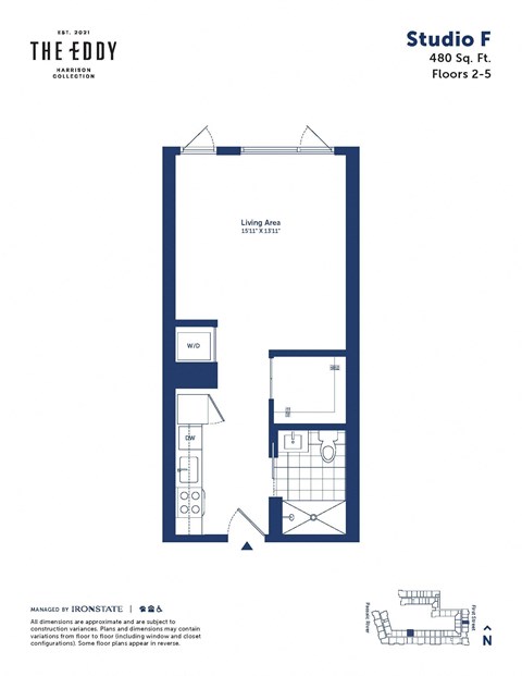 a floor plan of studio f